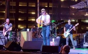 riley green performing on stage shot of entire stage