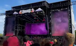the stage at suenos music festival 2023 at grant park in chicago, illinois.
