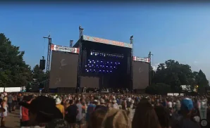 the stage at country thunder 2023 at shadow hill ranch in twin lakes, wisconsin.
