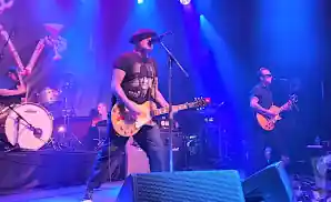 social distortion playing live at powerstation in auckland, new zealand.