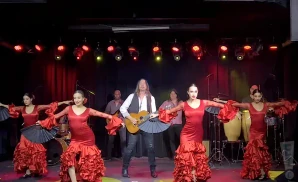 benise performing together with four dancers at the the soiled dove underground in denver colorado