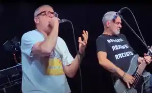 the descendents playing at the glass house concert hall in pomona, california.