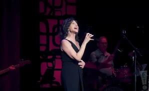 amy grant performing on stage at the mary stuart rogers theater at gallo center in modesto, california.