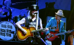 cheap trick performing on stage at the del lago casino in waterloo new york