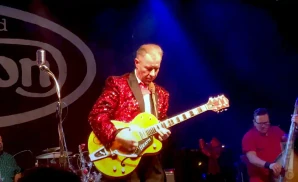 reverend horton heat performing on stage at the phoenix concert theatre in toronto ontario canada