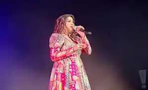 the indian singer shreya ghoshal performing live in chicago.
