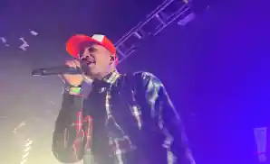 bryce vine performing on stage at the roseland theater