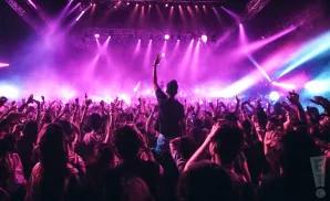 photograph of the lox performing live on stage at a hip-hop concert