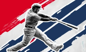 a boston red sox baseball player midswing