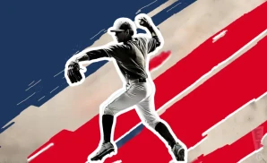 a cleveland guardians baseball player pitching the ball