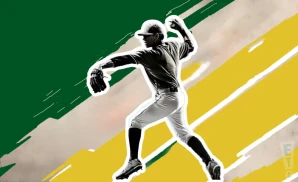 an oakland athletics baseball player pitching the ball