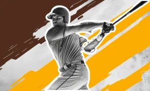 a san diego padres baseball player midswing