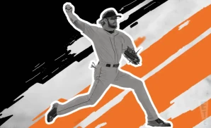 a san francisco giants baseball player pitching the ball