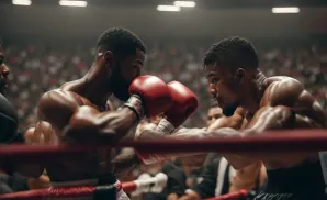 a photograph from the {artist name} boxing event