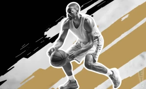 a colorado buffaloes basketball player looking down the court and dribbling the ball