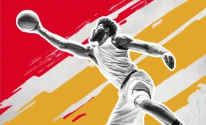 a iowa state cyclones basketball player reaching towards the ball in defense