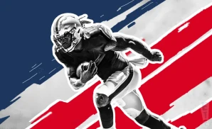 a houston roughnecks football player runs with the ball