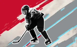 a columbus river dragons ice hockey player running down the rink