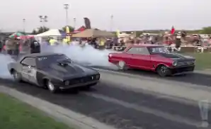 two cars racing at h-town throw down: clash on the concrete iii.