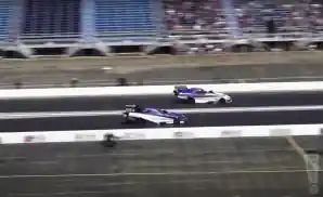 cars racing at the nhra route 66 nationals 2023.