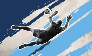 a chicago fire fc goalkeeper soccer player diving to make a save