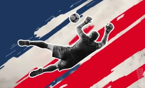 a new england revolution goalkeeper soccer player diving to make a save