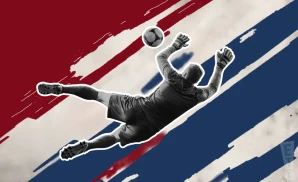 a real salt lake goalkeeper soccer player diving to make a save