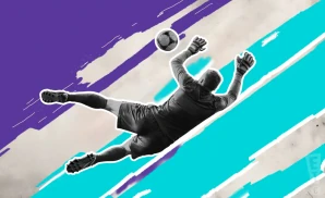 a pacific fc goalkeeper soccer player diving mid-air to catch a ball