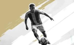 a fc tulsa soccer player kicking the ball down field