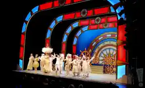 the cast of the peter pan theatrical production at curtain call.