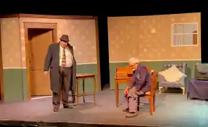 two men acting in the sunshine boys play at the marblehead little theatre in marblehead, massachusetts.