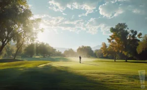 an exterior promotional picture of the augusta national golf club field
