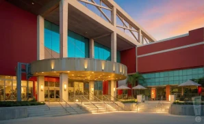 a photograph of wave in wichita, kansas, captured at sunset. 