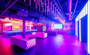 an interior picture of the bloom nightclub ca during the night while empty