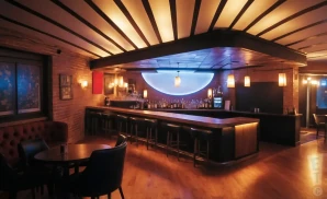 the liquid lounge seen from the interior while empty 