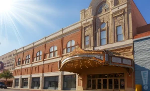 an exterior promotional venue picture of saenger theatre mobile with a sunny sky