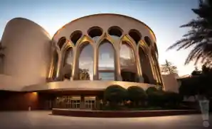an exterior picture of the san jose center or the performing arts from across the street