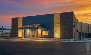 a cinematic ultra-realistic photograph of huntsville levity live in huntsville, alabama, captured at sunset.