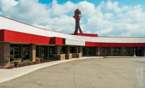 an exterior promotional venue picture of the plaza live with a sunny sky