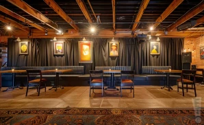 the urban lounge from the interior while empty.