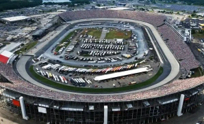 an interior promotional venue picture of the woodlands of dover motor speedway during the day