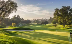an exterior picture of the tpc boston golf course during the day 