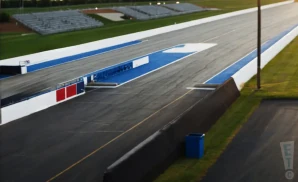 an aerial promotional venue picture of the tulsa raceway park during the day
