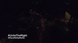 Drone view of the evening march