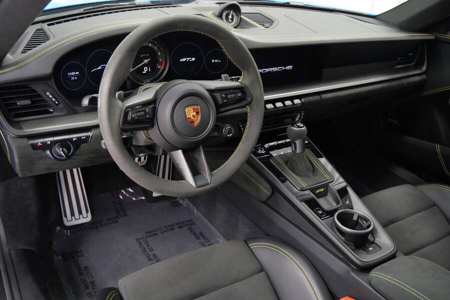 2022 911 GT3 -Full Matte PPF, Carbon Roof And Mirrors, Yellow Deviating Stitching picture #5