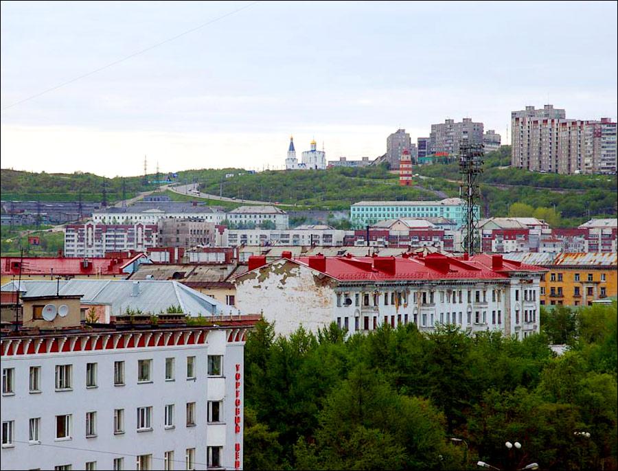 City map Murmansk Russia