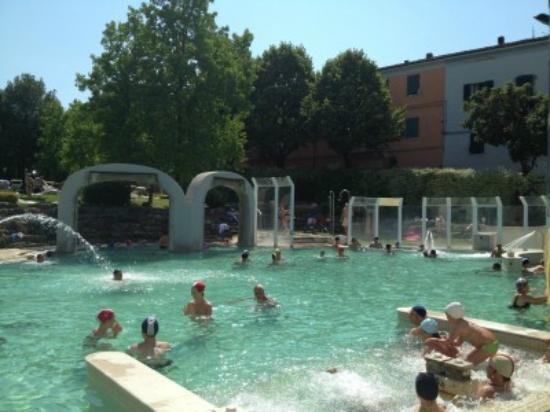 the village was called bagni di casciana referring to the center of casciana until 1956 when it assumed its present name
