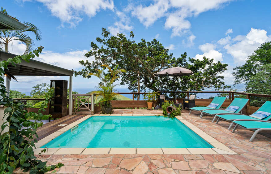 location  Villa Horizon Sauvage Anses d'Arlet  Martinique