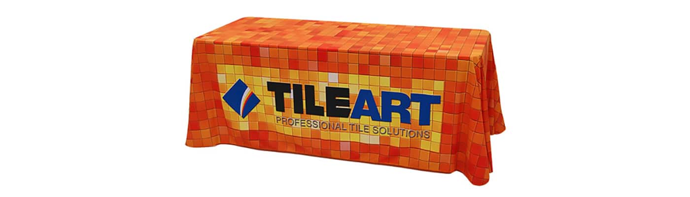 Trade Show Display Basics: Start with a Branded Table Throw