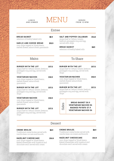 Small Bites Menu Template Red White Easil small-bites-menu-template-red-white-easil